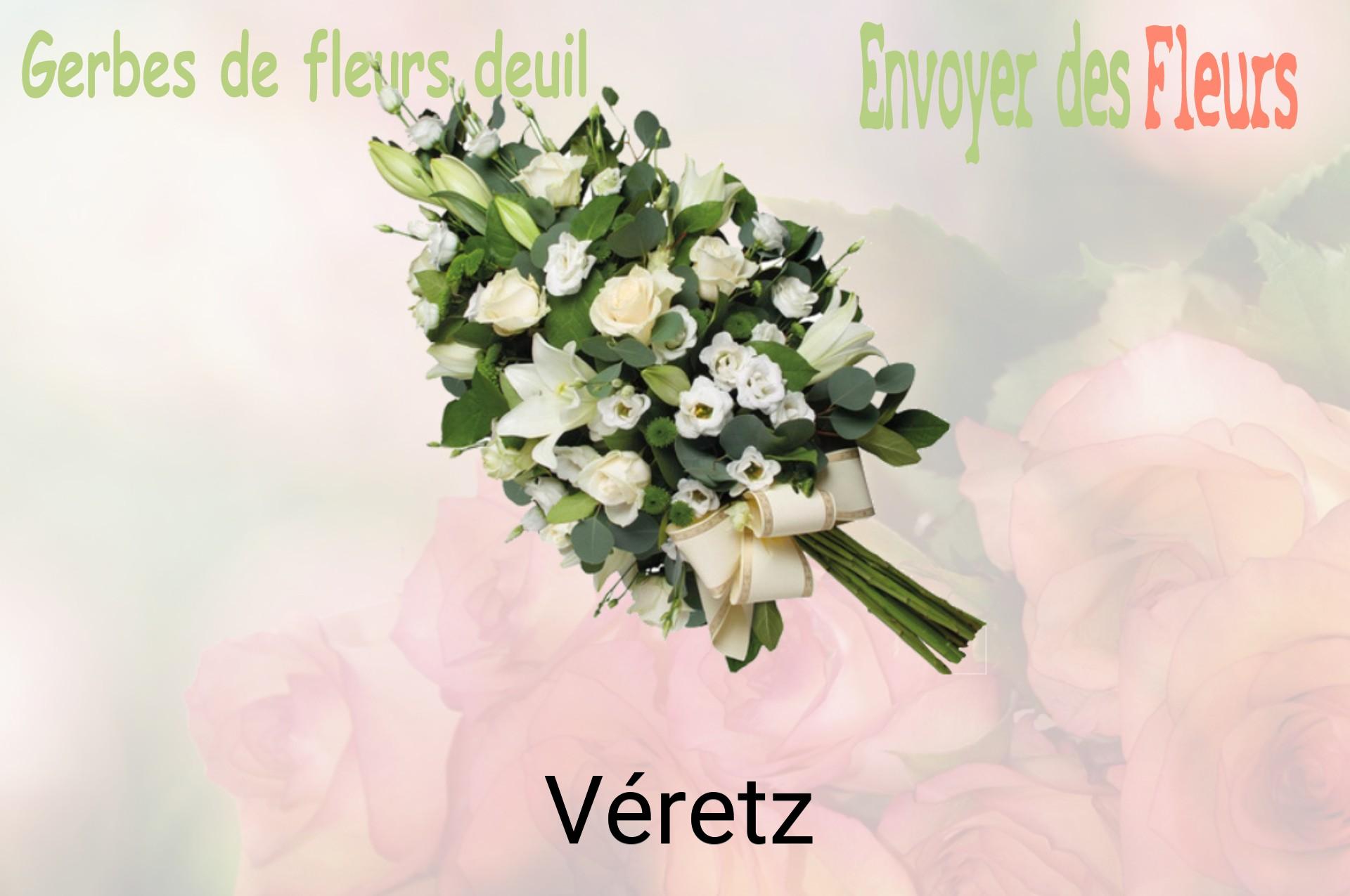 Gerbe de fleurs de deuil livrée à Véretz